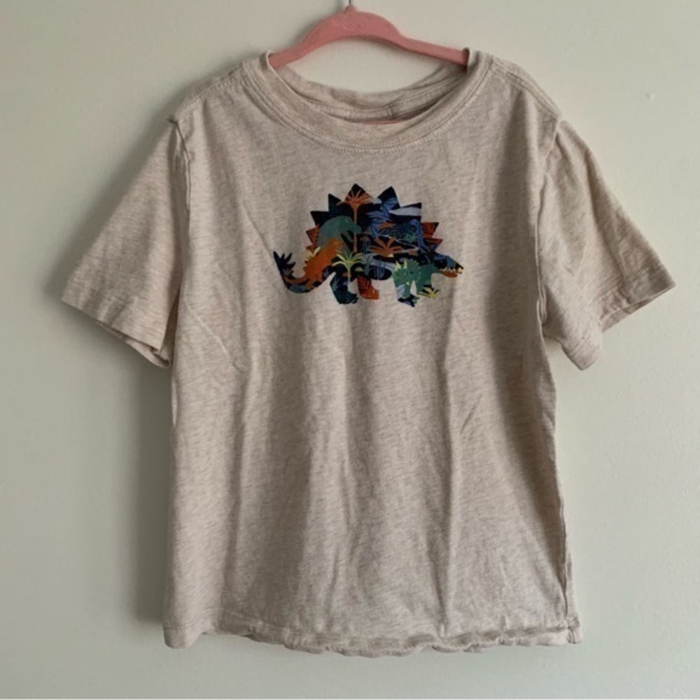 NFS.  Hanna Andersson stegosaurs dinosaur oatmeal color t-shirt size 4 (100)